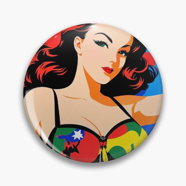 Artikelvorschau, Nose Art Girl – Mit wilden abstrakten Farben gehänselt entworfen und verkauft von shakespeare1212.