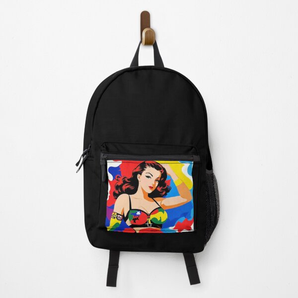 Item preview, Nose Art Girl - Teased with Wild Abstract Colors designed and sold by shakespeare1212.