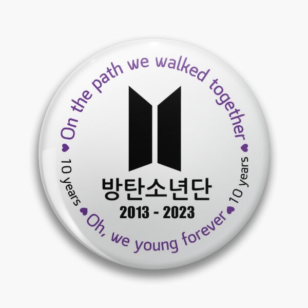 Item preview, BTS 10th Anniversary Logo designed and sold by SipandStan.
