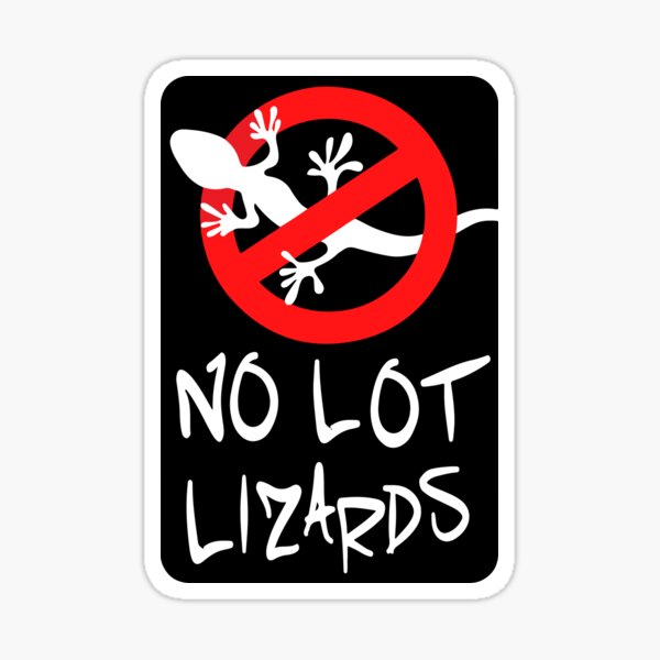 No Lot Lizards (2) stickers, Truckers, Semi, 18 Wheelers 5.5 x 5.5 inches  Trucks