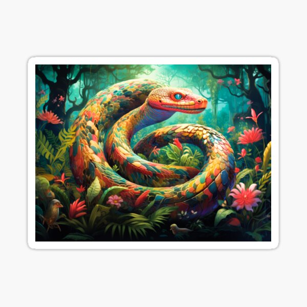Vista previa del artículo con la obra «Colección Medicina Energética Chamánica: La Serpiente Sachamama», diseñado y vendido por Divine-Arts.
