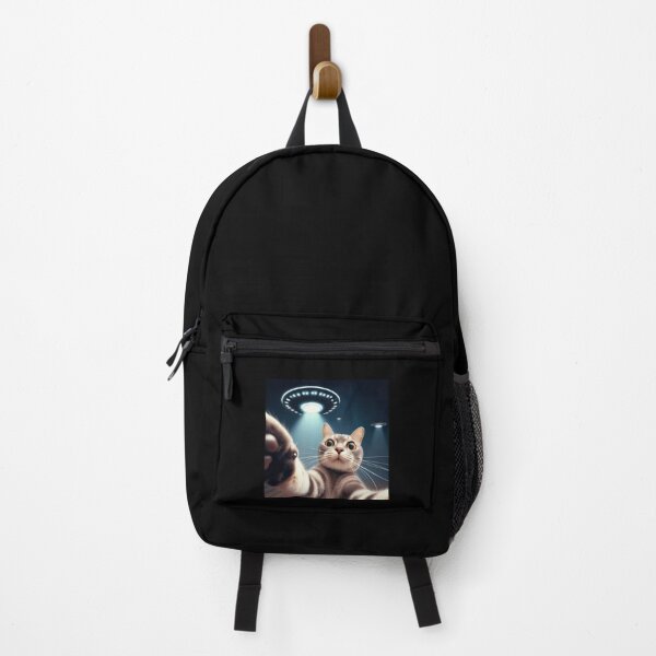 Item preview, funny cat selfie with ufo designed and sold by ururuty.