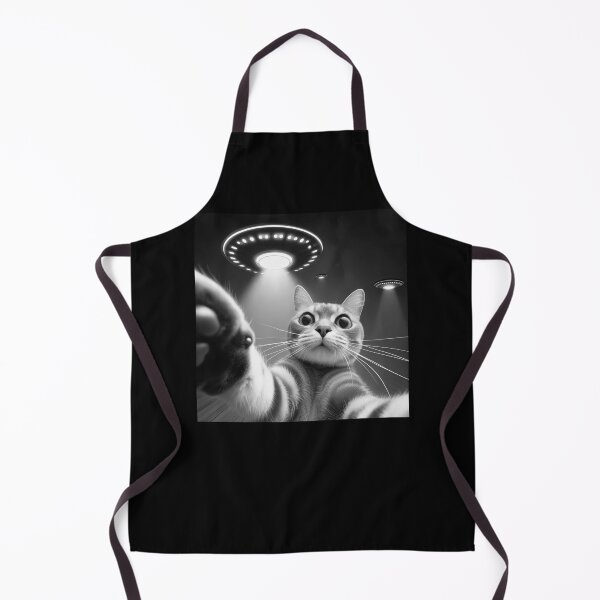 Item preview, funny cat selfie with ufo designed and sold by ururuty.