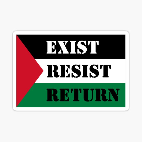Exist Resist Return - Free Palestine with Flag Sticker