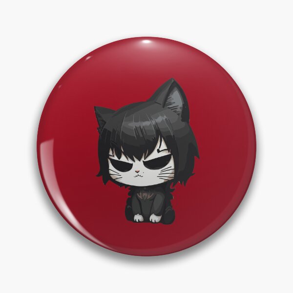 Item preview, Emo Cat Goth Black Kitten designed and sold by Peculiarts.