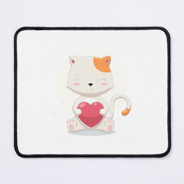 Item preview, cat holding heart, cute cat holding heart, cute cat with heart designed and sold by GreyStanzione1.