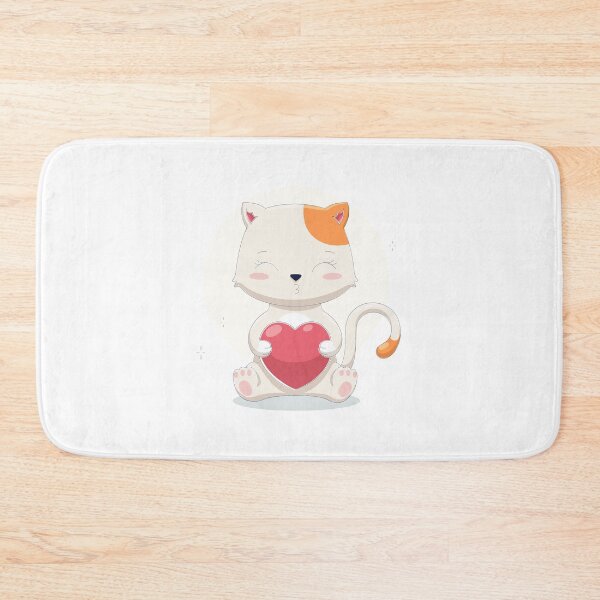 Item preview, cat holding heart, cute cat holding heart, cute cat with heart designed and sold by GreyStanzione1.