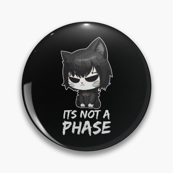 Item preview, Its Not a Phase Emo Cat Goth Black Kitten designed and sold by Peculiarts.