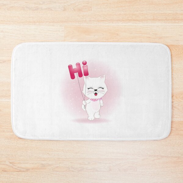 Item preview, cute kitten with hi balloon, little cat with hi balloon, cute cat says hi designed and sold by GreyStanzione1.