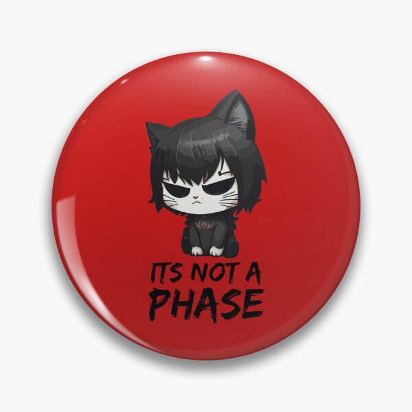 Item preview, Its Not a Phase Emo Cat Goth Black Kitten designed and sold by Peculiarts.