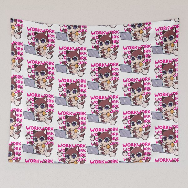 Item preview, cat character busy working, cat cartoon busy working, busy cat cartoon in work designed and sold by GreyStanzione1.