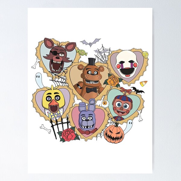  Five Nights at Freddy's - Celebrate Wall Poster with Push Pins  : Office Products