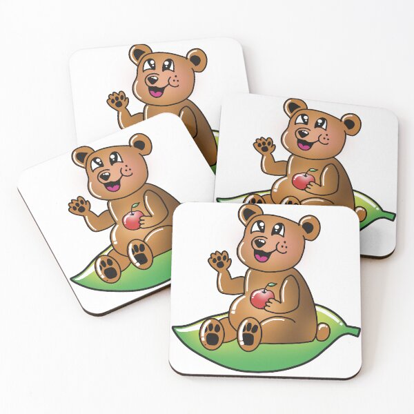 Item preview, Baby bear with apple designed and sold by Squiggly-Group.