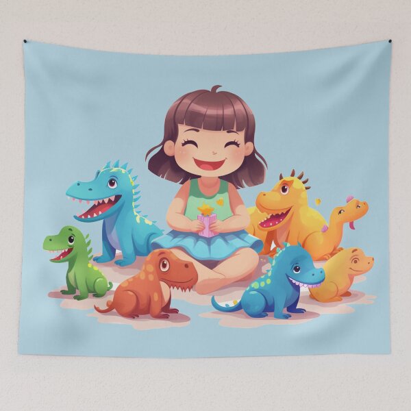 Item preview, T-shirth kids  dinosaur, smiling, laughing and various simple poses  designed and sold by Nanthikan.