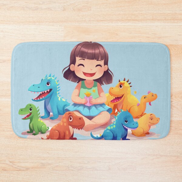 Item preview, T-shirth kids dinosaur, smiling, laughing and various simple poses designed and sold by Nanthikan.
