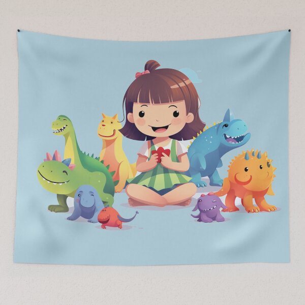 Item preview, T-shirth kids  dinosaur, smiling, laughing and various simple poses  designed and sold by Nanthikan.