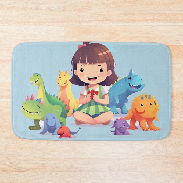 Item preview, T-shirth kids dinosaur, smiling, laughing and various simple poses designed and sold by Nanthikan.