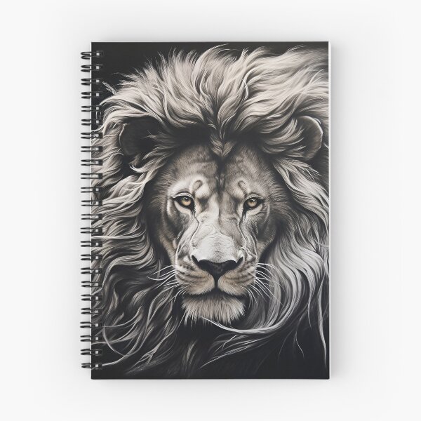 Item preview, gray scale pencil sketch of a lion designed and sold by dcrc.