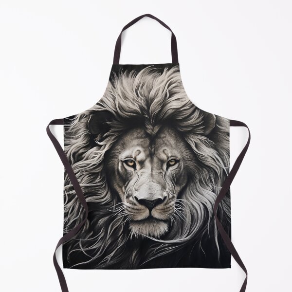 Item preview, gray scale pencil sketch of a lion designed and sold by dcrc.