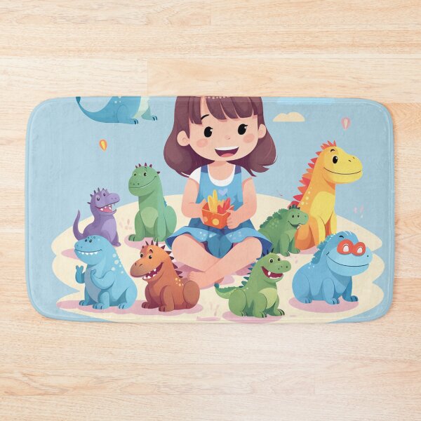Item preview, T-shirth kids dinosaur, smiling, laughing and various simple poses designed and sold by Nanthikan.