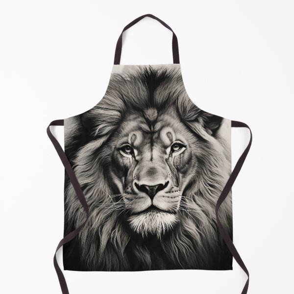 Item preview, gray scale pencil sketch of a lion designed and sold by dcrc.