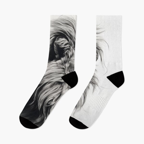 Item preview, gray scale pencil sketch of a lion designed and sold by dcrc.