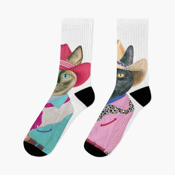 Item preview, Rodeo Cats - Siamese Cat and Black Cat designed and sold by AnimalCrew.