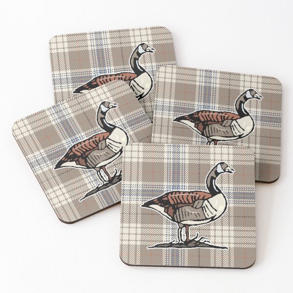 Item preview, Canadian Goose on Late Fall Misty Morning Plaid designed and sold by GreenCarbon2112.