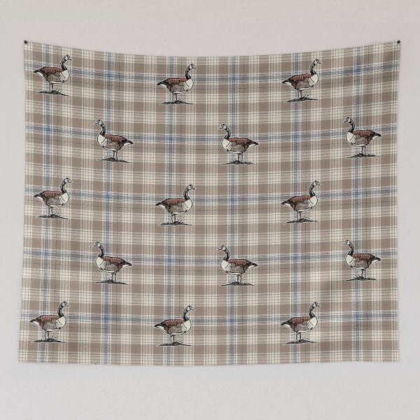 Item preview, Canadian Goose on Late Fall Misty Morning Plaid designed and sold by GreenCarbon2112.