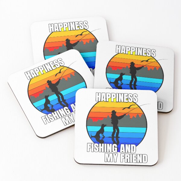 Item preview, Happiness fishing and my friend , Fishing with my dog designed and sold by ratchawoot.
