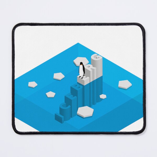 Item preview, Penguin on a melting iceberg. text ICEBERG designed and sold by kongkorakrich.