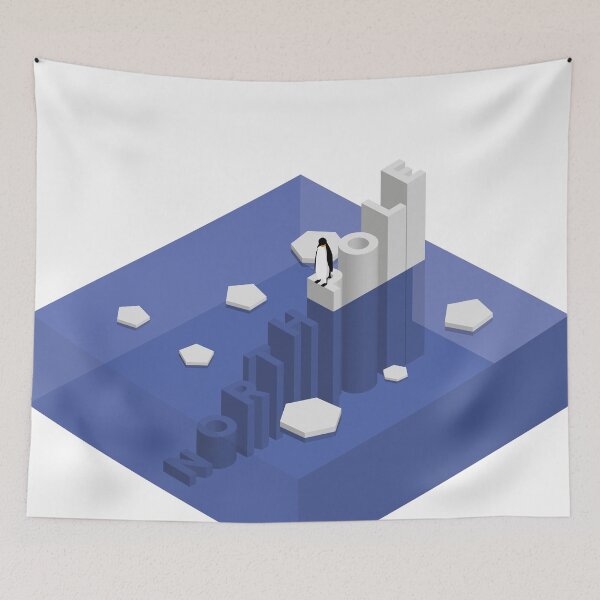 Item preview, Penguin on a melting iceberg. text NORTHPOLE designed and sold by kongkorakrich.