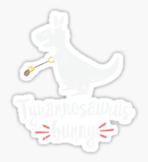 Funny Easter Shirts For Kids Easter Bunny Dinosaur T-Rex Sticker