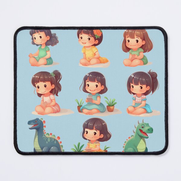 Item preview, T-shirth kids dinosaur, smiling, laughing and various simple poses  designed and sold by Nanthikan.