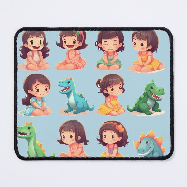 Item preview, T-shirth kids dinosaur, smiling, laughing and various simple poses  designed and sold by Nanthikan.