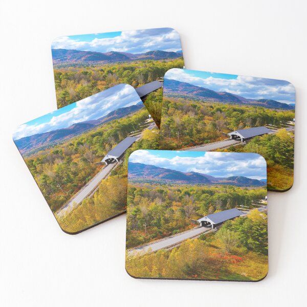 Item preview, Smith Bridge in Plymouth New Hampshire in autumn designed and sold by RenderlyYours.