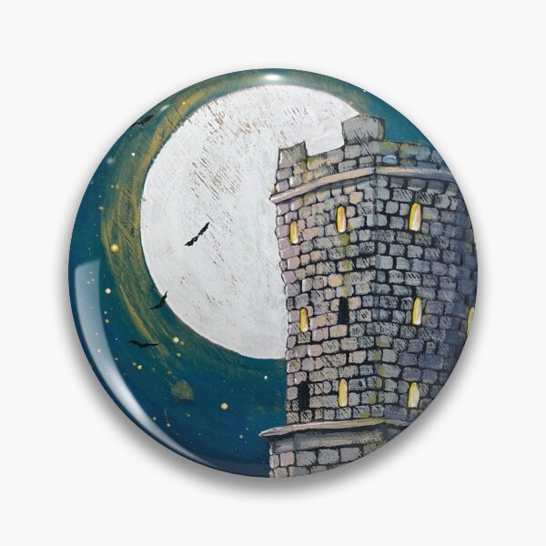 Item preview, Full Moon Castle on a Hill designed and sold by KittyLipskiArt.