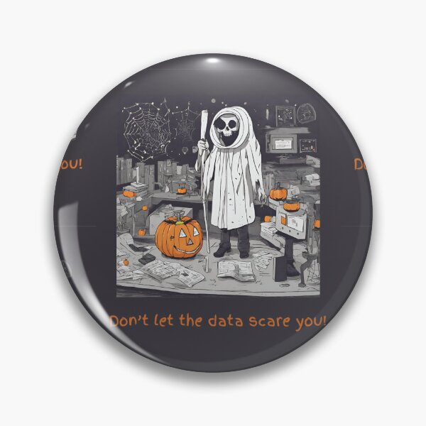 Item preview, Don’t let the data scare you Halloween skeleton  designed and sold by t1n3333.