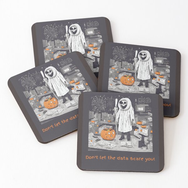 Item preview, Don’t let the data scare you Halloween skeleton  designed and sold by t1n3333.