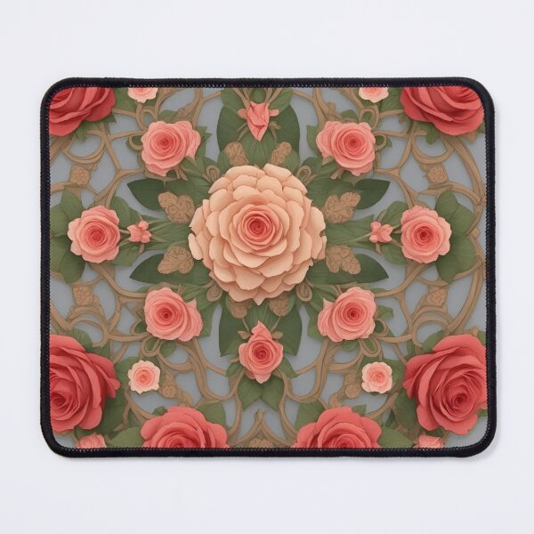 Item preview, Red roses intricate pattern design designed and sold by Carlos Gudino.
