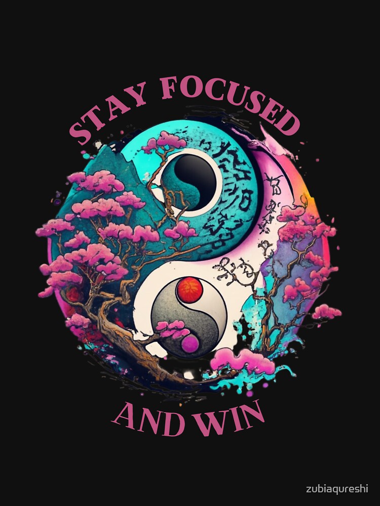 Thumbnail 7 of 7, Essential T-Shirt, stay focused and win classic t shirt designed and sold by zubiaqureshi.