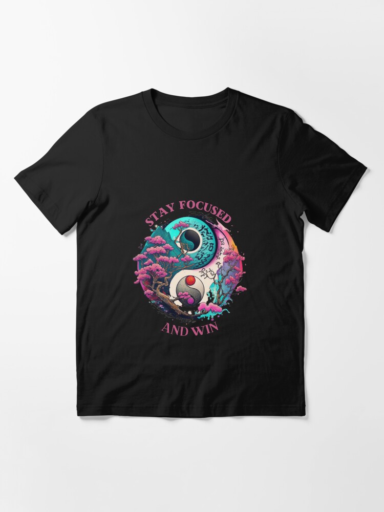 Thumbnail 3 of 7, Essential T-Shirt, stay focused and win classic t shirt designed and sold by zubiaqureshi.