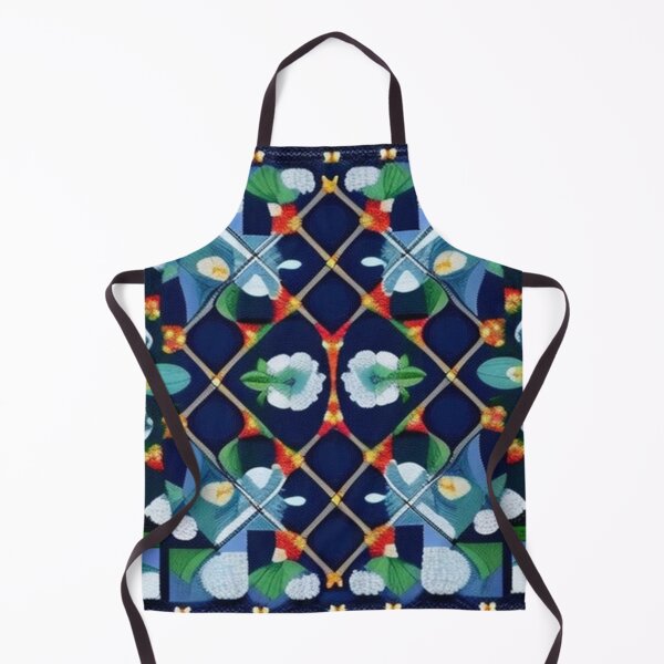 Item preview, Fancy navy blue abstract pattern designed and sold by Roxburylane.