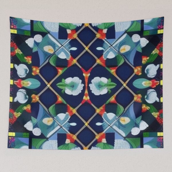 Item preview, Fancy navy blue abstract pattern  designed and sold by Roxburylane.