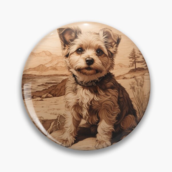 Item preview, Yorkipoo: The Lively Elegance of Wood (Pyro Pets Art - 061) designed and sold by pyropetsart.