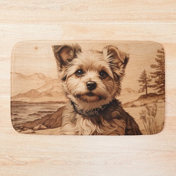 Item preview, Yorkipoo: The Lively Elegance of Wood (Pyro Pets Art - 061) designed and sold by pyropetsart.