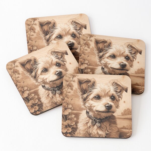 Item preview, Yorkipoo: The Lively Elegance of Wood (Pyro Pets Art - 062) designed and sold by pyropetsart.
