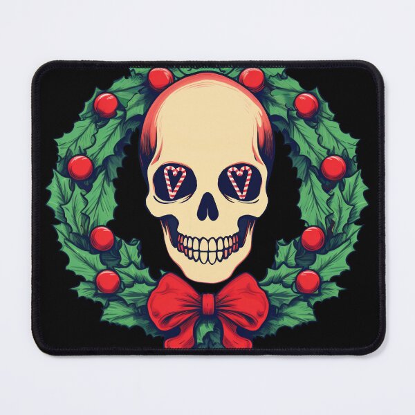 Item preview, Christmas Wreath Skull designed and sold by Kary Pearson.