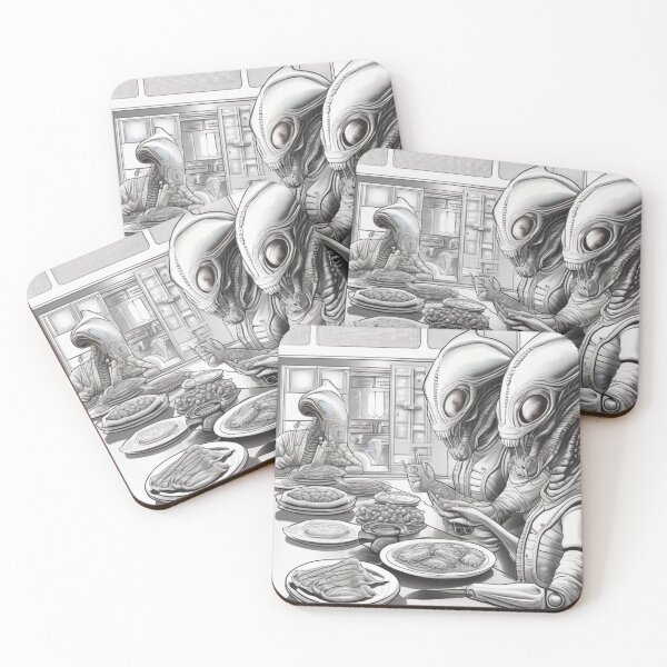 Item preview, "Xenomorph Feast: An Eerie Evening Repast" designed and sold by Soar Thumbz.