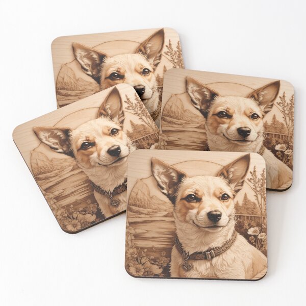 Item preview, Toy Fox Terrier: The Spirited Joy of Wood (Pyro Pets Art - 066) designed and sold by pyropetsart.
